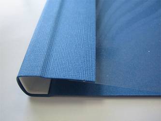 Мягкие обложки C-BIND A4 O.SOFTCLEAR AA (5 мм) с текстурой лен, синие